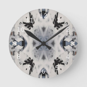 Mono kaleidoscoop graffiti-patroon ronde klok