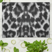 Mono kaleidoscoop-pelpatroon theedoek (Gevouwen)