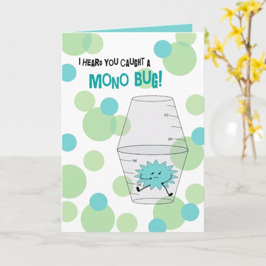 Mono Krijg Goed Gevangen Bug In Medicijnbekers Kaart (Gele Bloem)