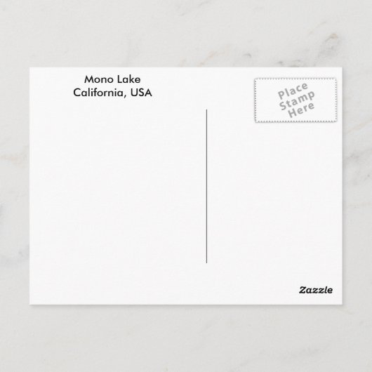 Mono Lake Briefkaart (Achterkant)