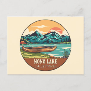 Mono Lake California Boating Vist Emblem Briefkaart