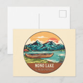 Mono Lake California Boating Vist Emblem Briefkaart (Voorkant / Achterkant)