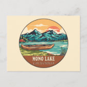 Mono Lake California Boating Vist Emblem Briefkaart (Voorkant)