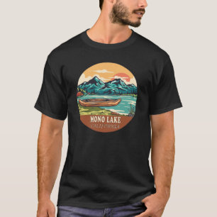 Mono Lake California Boating Vist Emblem T-shirt