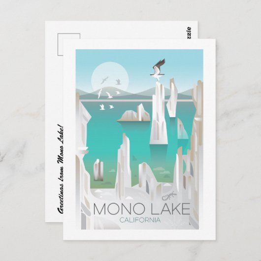 Mono Lake, Californië Briefkaart (Voorkant / Achterkant)