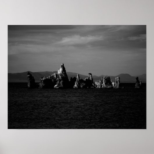 Mono Lake Californië - Zwart-wit Poster (Voorkant)