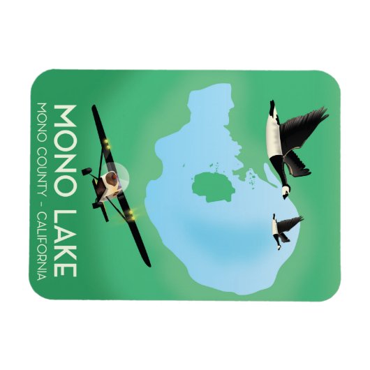 Mono Lake,Mono County, Californië reisposter Magneet (Horizontaal)