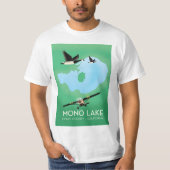 Mono Lake,Mono County, Californië reisposter T-shirt (Voorkant)