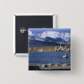 MONO LAKE TUFA STATE NATURAL RESERVE, VIERKANTE BUTTON 5,1 CM (Voorkant /achterkant)