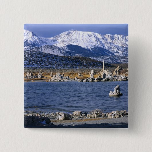 MONO LAKE TUFA STATE NATURAL RESERVE, VIERKANTE BUTTON 5,1 CM (Voorkant)