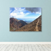 Mono Lake vanaf Koip Peak Pass - Sierra Canvas Afdruk (Insitu (Houten vloer))