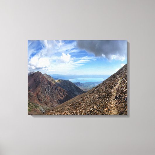 Mono Lake vanaf Koip Peak Pass - Sierra Canvas Afdruk (Voorkant)