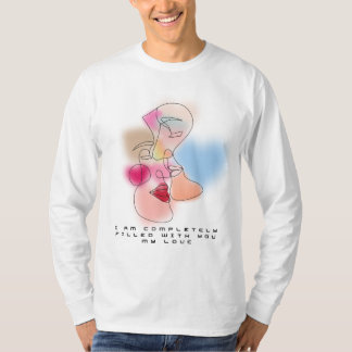 Mono Line Valentijnsdag cadeau voor liefhebber T-shirt