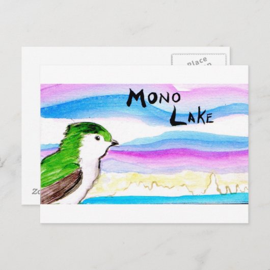 mono meer violette gree slikt briefkaart (Voorkant / Achterkant)