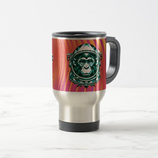 Mono Mok – Monkey Astronaut Travel Mug voor Koffie (Voorkant rechts)