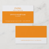 Mono Oranje en wit Visitekaartje (Voorkant / Achterkant)