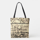 Mono Urban Graffiti Style Canvas tas (Achterkant)