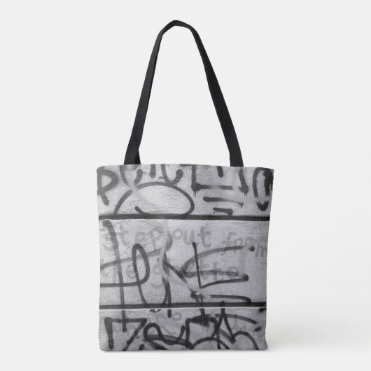 Mono Urban Graffiti Style Canvas tas (Achterkant)