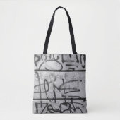 Mono urbane graffiti stijl boodschappentas tote bag (Voorkant)