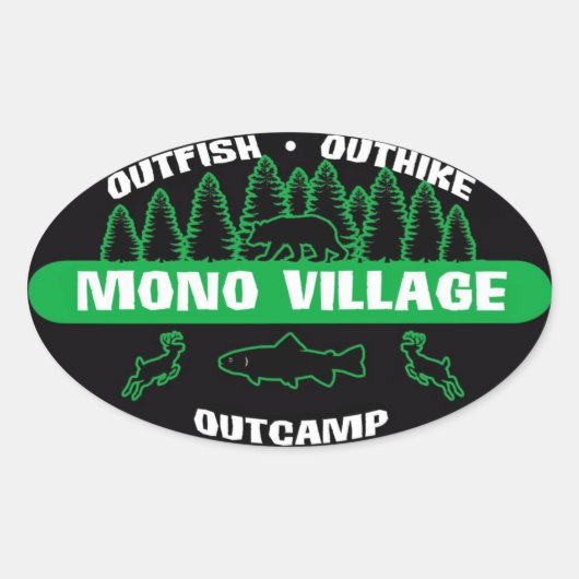 Mono Village Survivor Sticker Groen (Voorkant)