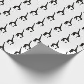 monoband voor witte silhouetgymnast cadeaupapier (Hoek)