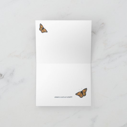  monoboogvlinder Hartelijk dank Kaart (Binnen)