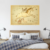 Monoceros - Astronomisch Star Chart Afbeelding Canvas Afdruk (Insitu (Slaapkamer))