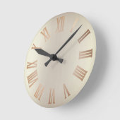 Monochrom Glitter Bronze Sepia Ombre Minimale Zwar Ronde Klok (Hoek)