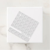 Monochromatic Black Geometric Swirls Pattern Bedankjes Labels (In situ)