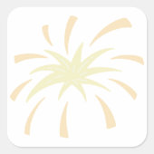 Monochromatic Doodle Burst Vierkante Sticker (Voorkant)