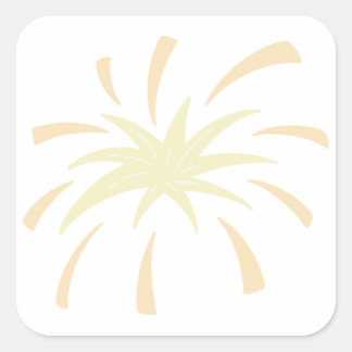 Monochromatic Doodle Burst Vierkante Sticker
