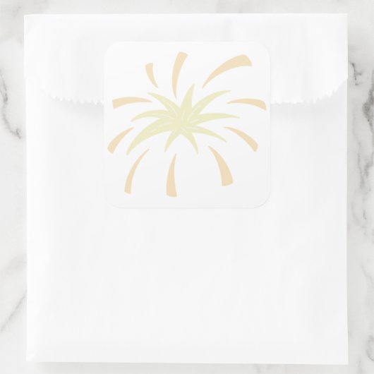 Monochromatic Doodle Burst Vierkante Sticker (Tas)