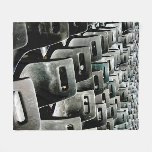 Monochromatic Gray Chairs Fleece Deken (Voorkant (Horizontaal))