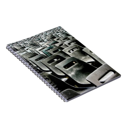 Monochromatic Gray Chairs Notitieboek (Rechterzijde)