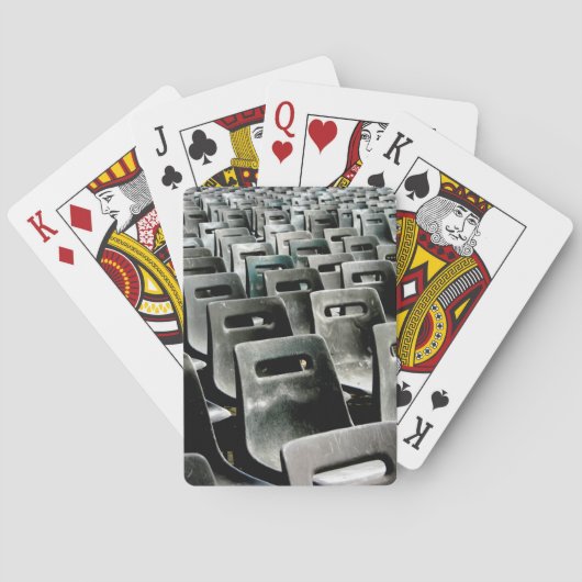 Monochromatic Gray Chairs Pokerkaarten (Achterkant)