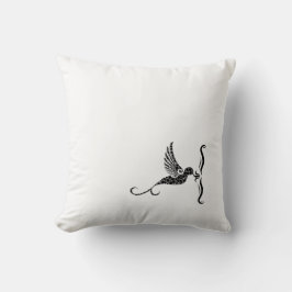 Monochromatic Hummingbird Square Pillow | Elegant  Kussen
