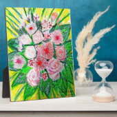 Monochromatic, Rosas, Dianthus caryophyllus,  Gerb Fotoplaat (Zijkant)