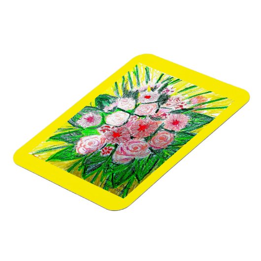 Monochromatic, Rosas, Dianthus caryophyllus,  Gerb Magneet (Linkerzijde)