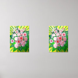 Monochromatic, Rosas, Dianthus caryophyllus, Gerb Muurkunst Sets