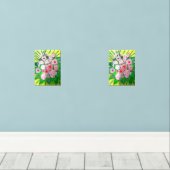 Monochromatic, Rosas, Dianthus caryophyllus,  Gerb Muurkunst Sets (Houten vloer)