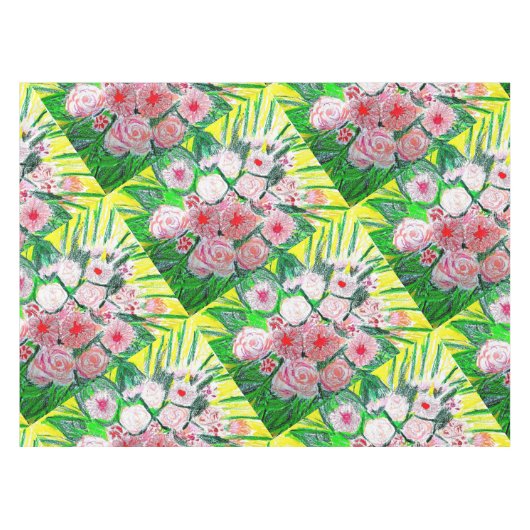 Monochromatic, Rosas, Dianthus caryophyllus, Gerb Tafelkleed (Voorkant (Horizontaal))