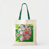 Monochromatic, Rosas, Dianthus caryophyllus,  Gerb Tote Bag (Voorkant)