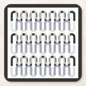 Monochromatisch art deco retro design kartonnen onderzetters (Voorkant)