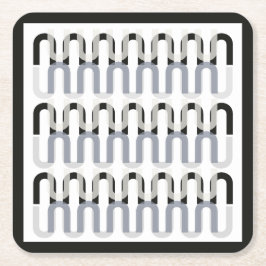 Monochromatisch art deco retro design kartonnen onderzetters