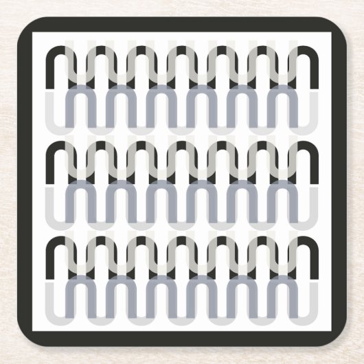 Monochromatisch art deco retro design kartonnen onderzetters (Voorkant)