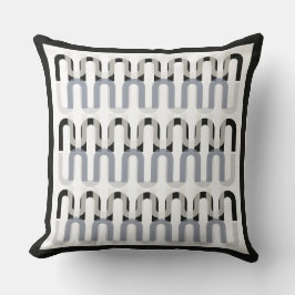 Monochromatisch art deco retro design kussen