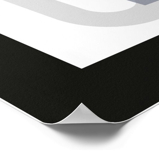 Monochromatisch art deco retro design poster (Hoek)