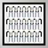 Monochromatisch art deco retro design poster (Voorkant)