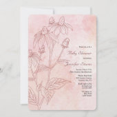 monochromatisch Baby shower Kaart (Voorkant)