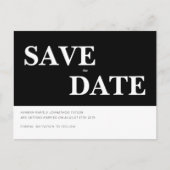 Monochromatisch - Bewaar de datum Aankondigingskaart (Voorkant)